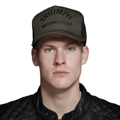 Triumph Haki Siyah Trucker Şapka